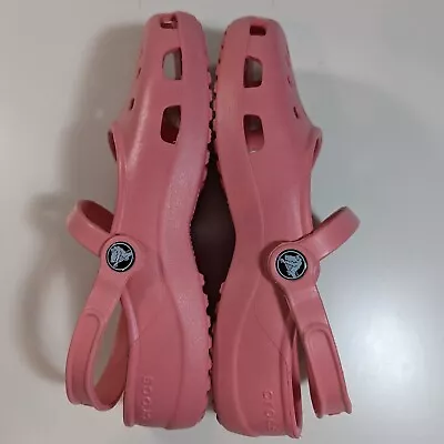 Women's 9 KARIN CROCS - Mary Jane Double Strap - Pink - Slingback Clog Sandals • $19.99