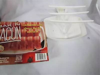 Microwave Bacon Cooker The Original Makin Bacon Microwave Bacon Tray Reduces Fat • $8.49