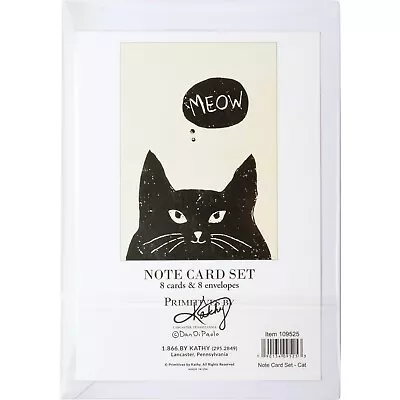 Cat Meow Note Card Set Of 8 With Envelopes 455253 • $5