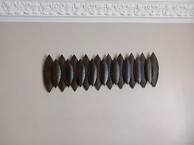 Metal Wall Art Size 42.5in X 13.5 In Brown / Copper • £40