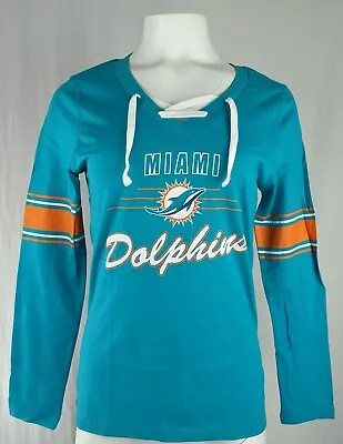 $24.99 • Buy Miami Dolphins NFL Team Apparel Women's Lace Up T-Shirt