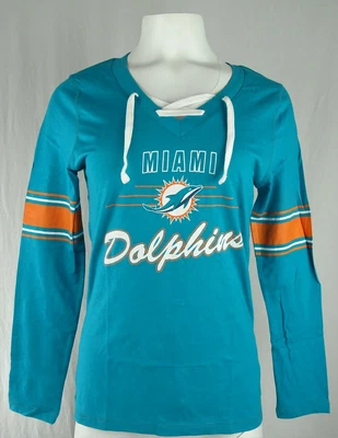 $24.99 • Buy Miami Dolphins NFL Team Apparel Women's Lace Up T-Shirt