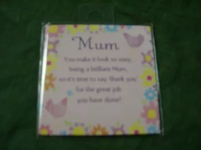 Mum Verse   Fridge Magnet  Thank You • £2