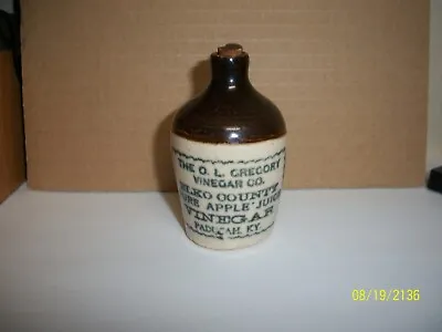 Stoneware Mini Jug Advertising O.l.gregory Vinegar Paducah KY • $125