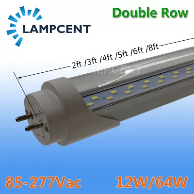 4PCS/Pack T8 2FT 3FT 4FT 5FT 6FT LED Tube Double Row 32W/48W G13 LED Shop Light • $105