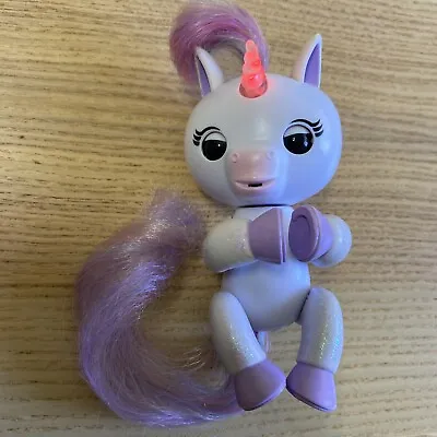$14 • Buy Fingerlings Unicorn White & Purple Glitter Interactive Toy Colour Change