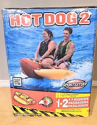 SportsStuff HOT DOG 2 Rider Boat Towable Tow Raft Inflatable Tube 1 Or 2 Person  • $50