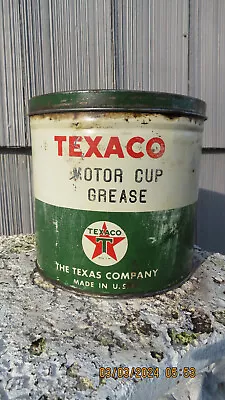 Vintage Texaco Motor Cup Grease 5 Lb Can - Texas Company • $10