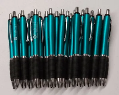 30ct Lot Retractable Misprint Pens Thick Barrel Rubber Grip TEAL/AQUA BLUE/GREEN • $15.99