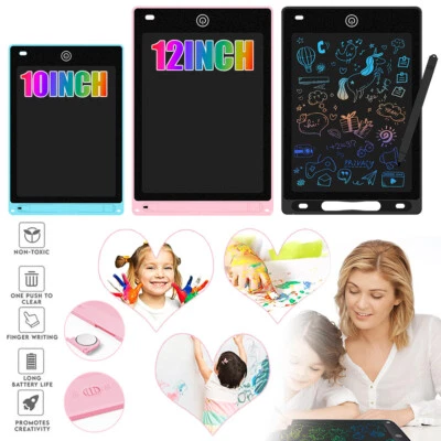 $4.98 • Buy 10  12  Kids LCD Writing Tablet Drawing Board Colorful Doodle Handwriting Pad