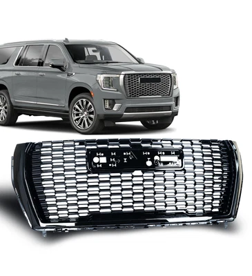 $175.78 • Buy Front Grille Grill Glossy Black For 2021 2022 Gmc Yukon/yukon Xl Denali Style