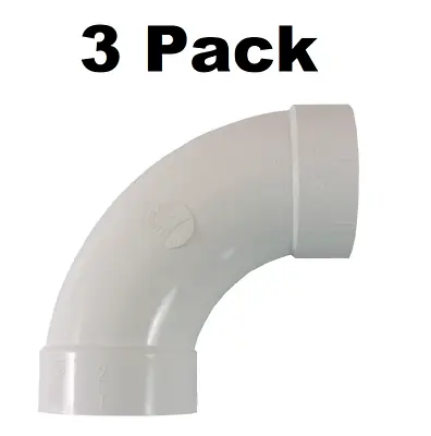 Central Vacuum 90 Degree Sweep Elbow Fitting For 2 Inch Vacuum Pipe 3 PACK • $9.25