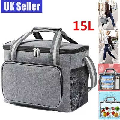 Cool Bag 15L Insulated Lunch Bag Small Cooler Bags For Travel Office Work Picnic • £11.99