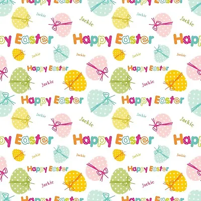 Personalised Easter Eggs Name Wrapping Present Wrap Paper Egg • £4.49