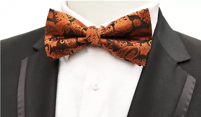 £4.80 • Buy Paisley Mens Boys Pre-tied Wedding Event Prom Bow Tie Clip