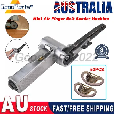 Mini Air Finger Belt Sander Machine Rust Removal W/50pcs Belt 60/80/100/120 Grit • $49