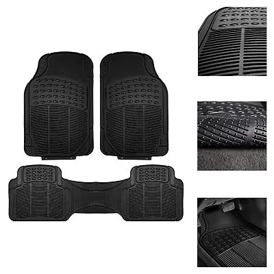 FH Group Universal Floor Mats For Car Heavy Duty All Weather Rubber Mats - Black • $21.99