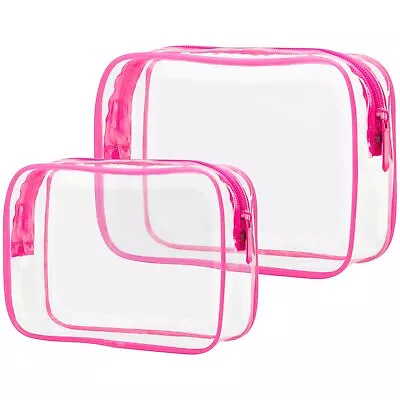 Clear Makeup Bags - 2 Pack Quart Size Travel Bag TSA Approved Clear Travel Ba... • $18.76