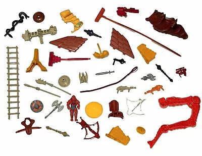 MOTU Masters Of The Universe He-Man Figure Accessory Weapons Parts Vintage Lot • $54.89