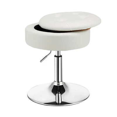 $75.95 • Buy Adjustable Stool Dining Chair 360° Swivel Vanity Makeup Stool PU Leather Seat