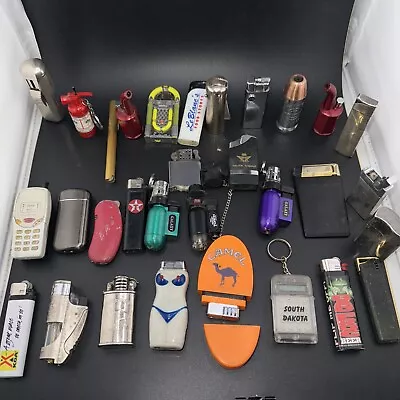 💥huge Lot Full Of 30 Vintage Lighters. 💥💥💥💥💥💥💥💥💥 • $26