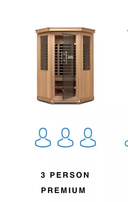 $5500 • Buy 3 Person Carbon Fibre Infrared Premium Sauna