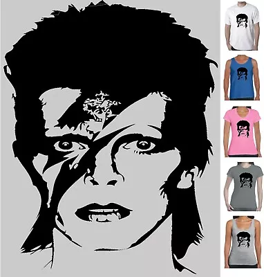 David Bowie T-shirt Ziggy Stardust Starman Tshirts Ladies Men's T Shirt Fan Art  • $24.95