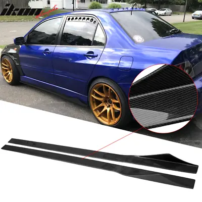 Fits 01-07 Mitsubishi EVO 8 & 9 75 Inch Side Skirt Extension CF Carbon Fiber • $279.99