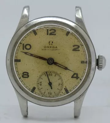 Omega Ref 2165-2 Steel Manual Cal.26.5.T3 30mm Arabic Dial C.1940s $1NR • $51