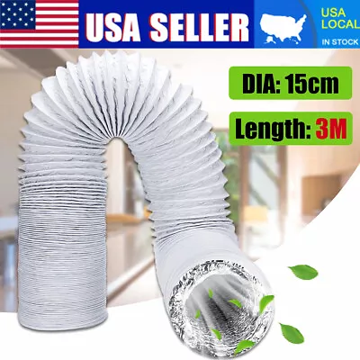 $17.66 • Buy 15cm Portable Exhaust Hose Tube Pipe For Air Conditioner Vent Duct Ventilation