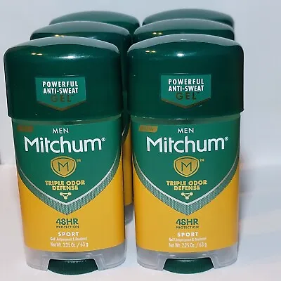 Mitchum Power Gel Anti-Perspirant And Deodorant Sport For Men 2.25 Oz Pack Of 6 • $26.85