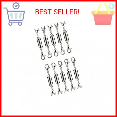 10 Pack Of Silver Magnetic Lobster Clasp Jewelry Necklace Bracelet • $10.99