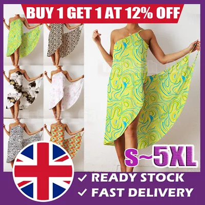 Ladies Bikini Cover Up Swim Beachwear Long Maxi Wrap Sarong Beach Dress S-5XL • £8.49