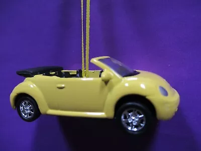 New Volkswagen Vw Concept Beetle Bug Convertible Yellow Christmas Tree Ornament • $25