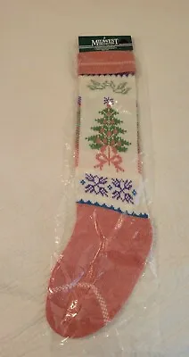 Midwest Importers Of Cannon Falls Inc Pink Christmas Stocking Holiday Knit • $5.09