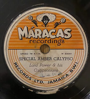 Lord Power Maracas Special Amber Calypso Mento Jamaica 78rpm • $50