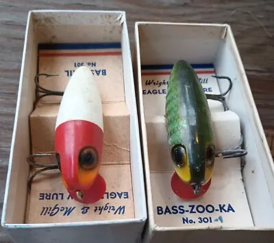 Lot Of 2 Vintage Eagle Claw Lures  Bass-Zoo-Ka   Fishing Lures • $7.99