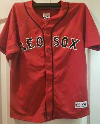 Majestic MLB Boston Red Sox David Ortiz #34 Stitched Jersey Size Youth Large • $29.99