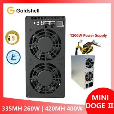 New Goldshell Mini Doge Ⅱ 420MH/s 400W Asic Bells Miner Mining Doge/LTC With PSU • $876