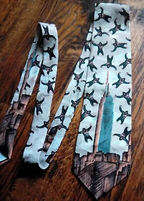 American Film Classics King Kong Building New York Print Silk Neck Tie Novelty • $10