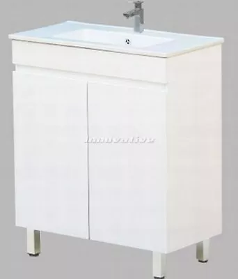 Bathroom Vanity Narrow 750Wx390mm & Basin Ceramic Top 2 Pac Fingerpull Slim • $447