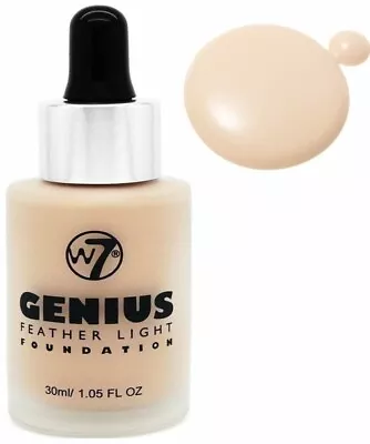 W7 London Genius Feather Light Make Up Foundation 30ml - Buff • £11