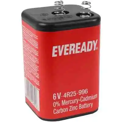 £6.99 • Buy 1 X Eveready 6V 4R25 996 Lantern Battery | 0% Mercury-Cadmium | Carbon Zinc |