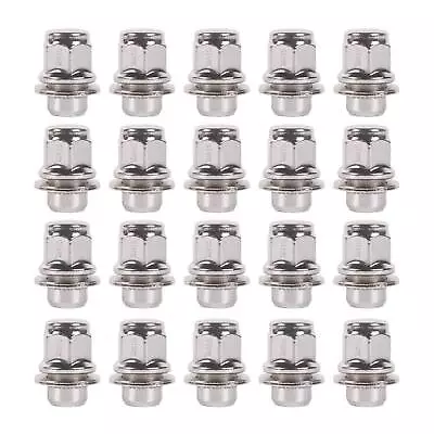 20PCS Chrome 12x1.5 Wheel Lug Nuts Mag Seat Washer For Lexus Scion Toyota Camry • $19.80