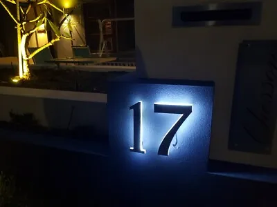 £62.38 • Buy LED Illuminated Numbers House Farm Sign Stainless Steel Marine Grade 3D