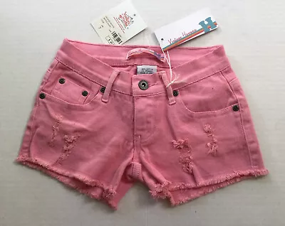 Vintage Havana Girl’s Pink Ripped Shorts Sz 7 NWT $41 • $16.99