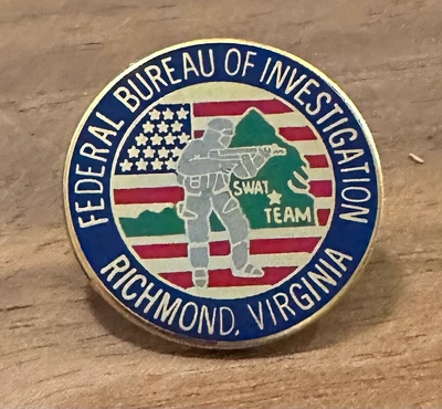 $5 • Buy Vintage FBI SWAT TEAM Richmond, VA Mini-Badge Security Pin