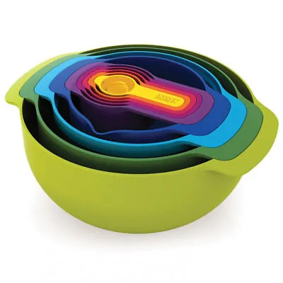 Joseph Joseph 9 Nest Plus Bowl Set Food Preparation 9pc | Multi Colour 40031 • $92.50