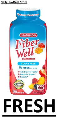 Vitafusion Fiber Well Gummies (220 Ct.) FRESH - FREE SHIPPING • $28.90
