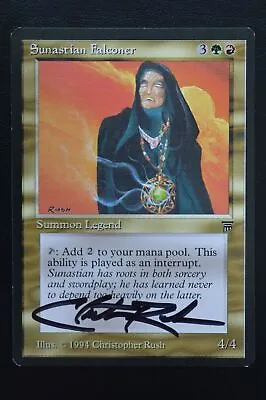 Magic The Gathering MTG SUNASTIAN FALCONER CHRISTOPHER RUSH SIGNED Legends LP • $67.61